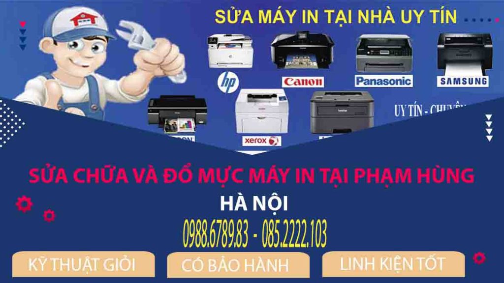 Đổ mực máy in tại Phạm Hùng. Sửa máy in tại nhà Phạm Hùng