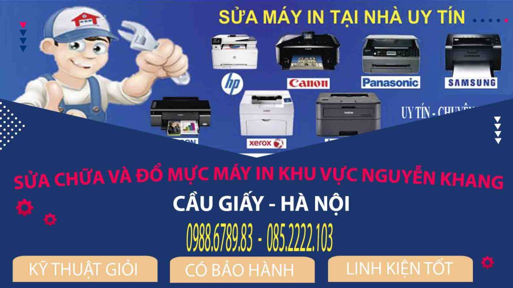 Đổ mực máy in tại nhà Nguyễn Khang. Sửa máy in tại nhà Nguyễn Khang