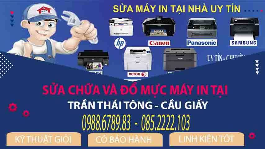 Đổ mực máy in tại Trần Thái Tông. Sửa máy in tại Trần Thái Tông